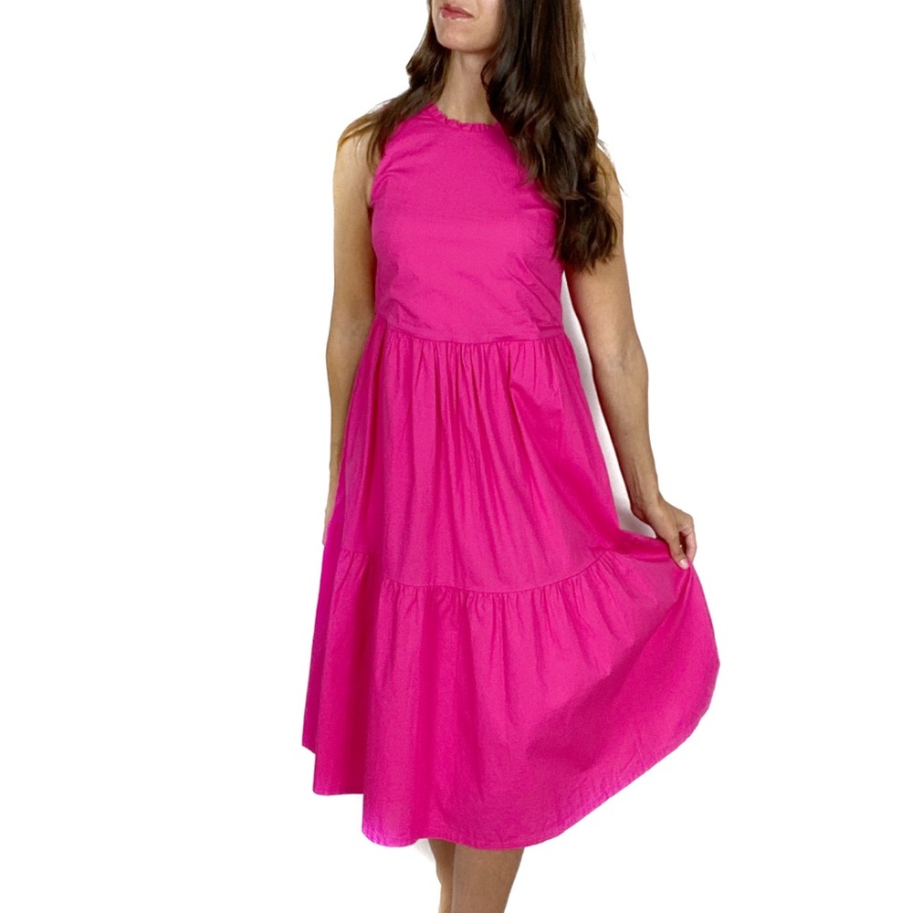 J. CREW Tiered Sleeveless Cotton Dress w/ Pockets